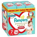 Pampers Premium Care Pants, pannolini taglia 7, 17+ kg, 80 pz.