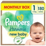 Pampers Harmonie, pannolini, taglia 1, 2-5 kg, 180 pz.