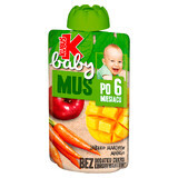 Kubuś Babymousse in een tube, appel, wortel, mango, na 6 maanden, 100 g