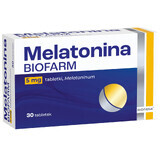 Melatonina Biofarm, 5 mg, 30 compresse