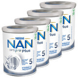 Nestle NAN Optipro Plus 5 prodotto a base di latte per bambini di età superiore ai 2,5 anni, 4 x 800 g