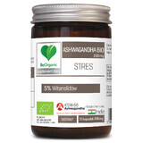 BeOrganic Ashwagandha Organic 200 mg, 5% Vitanolides, 50 capsules