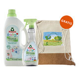 Frosch Baby set, laundry concentrate 1500 ml + stain spray 500 ml + free backpack