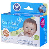 Brush-Baby Teething Wipes, lingettes de nettoyage des gencives à la camomille et au xylitol, 0-16 mois, 20 pcs