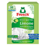 Frosch, pastiglie per lavastoviglie, All in One, verde lime, 50 pezzi