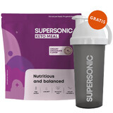 Supersonic Keto Meal, gusto cioccolato cremoso, 800 g + shaker, 700 ml gratis