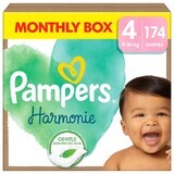 Pampers Harmonie, pannolini, taglia 4, 9-14 kg, 174 pezzi