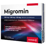 Migromin 250 mg + 250 mg + 65 mg, 10 compresse