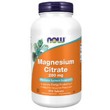 Now Foods Magnesio citrato 200 mg, citrato di magnesio, 250 compresse