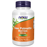 Now Foods Bayas de Saw Palmetto, palma sabal 550 mg, 100 cápsulas