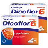 Dicoflor 6 set, for children from 3 years and adults, 2 x 20 capsules