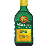 Omega 3 olio di fegato di merluzzo al gusto di limone Family, 500 ml, Moller's