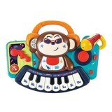 Giocattolo musicale con luci e microfono, Dj Pianina Monkey, Hola