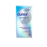 Prezervative Invisible Invisible Regular Fit Normal, 10 pezzi, Durex