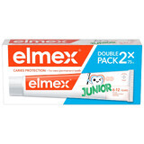 Elmex Caries Protection Junior, dentifricio per bambini, 6-12 anni, 2 x 75 ml