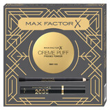 Set Max Factor, 2000 Calorie Black, mascara, 9 ml + Cremepuff, traslucido 005, 14 g + Matita Kohl, eyeliner, nero, 4 g