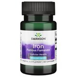 Swanson Iron Fumarate, ferro fumarato, 60 capsule