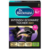 Dr. Beckmann, salviette per il fissaggio del colore che aiutano a rimuovere lo sporco per i tessuti scuri 3in1, 40 pezzi