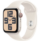 Apple Watch SE GPS + Cellulaire 44mm Starlight Boîtier Aluminium 44mm Starlight avec Bracelet Sport Starlight - M/L