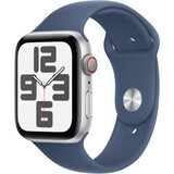 Apple Watch SE (2024) Cellulaire 40mm, aluminium argenté avec bracelet sport Denim M/L