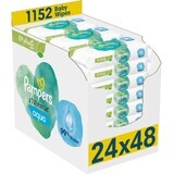 Pampers Harmonie Aqua Plastic Free Feuchttücher 24 x 48 Stück