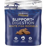 Fish4Dogs Crocchette per cani per il supporto digestivo con pezzi di pesce bianco 225 g