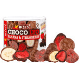 Mixit Crunchy chocoladebanaan en aardbeienmix, 150 g