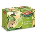 Tea with ginger and lime, 20 sachets, Fares