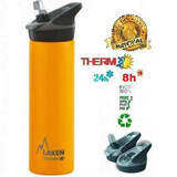 Thermos in acciaio inossidabile con coperchio automatico Jannu Yellow, 750ml, Laken