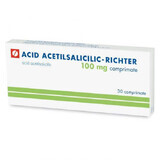 Acido acetilsalicilico 100 mg, 30 compresse, Gedeon Richter Romania