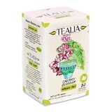 Puro tè verde di Ceylon al gusto di mirtillo rosso e ciliegia (50100), 20 bustine, Tealia