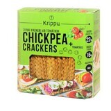 Biologische glutenvrije crackers met naut en tomaat, 80 g, Krippu