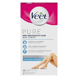 Strisce di cera depilatoria per gambe, 20 pezzi, Veet