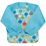 Multifunctional bib with long sleeves Hot Air Balloons, 12-24 Months, Green Sprouts