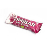 Organic gluten-free raspberry protein bar, 47 g, Lifebar