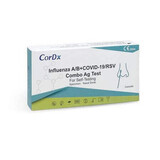 Kit test rapido per influenza A e B + Covid19 + RSV, 1 pezzo, CorDX