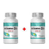 Confezione Vitamina D3 4000 UI, 90 + 30 capsule, Cosmopharm