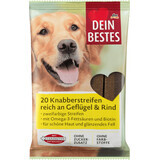 Bastoncini di cane Dein Bestes con pollame e manzo, 200 g