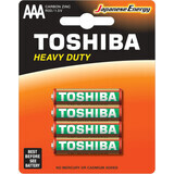 Toshiba Batterie R3 zinco hd, 4 pz