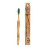 Spazzolino da denti in bambù, 15+ anni, medio, blu, 1 pezzo, Gingia