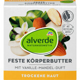 Alverde Naturkosmetik Burro solido per il corpo al profumo di vaniglia e mandorla, 40 g