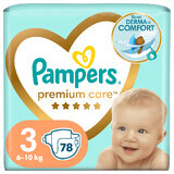 Pannolini Premium Care, n. 3, 6-10 kg, 78 pz, Pampers