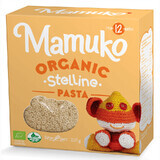 Pasta a forma di stella di grano duro biologico per bambini, +12 mesi, 320 g, Mamuko