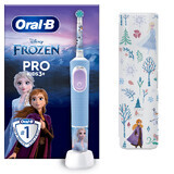Spazzolino elettrico per bambini Vitality Pro Frozen + kit da viaggio, 3+, Oral-B