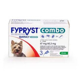 Pipette antiparassitarie per cani di piccola taglia 2-10 kg Fypryst Combo Dog S 67 mg, 3 pipette, Krka