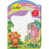 SauBär Bomba da bagno Unicorno con effetto arcobaleno, 1 pz