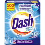 Detersivo bucato in polvere Dash Alpen Frische 100 lavaggi, 6 Kg