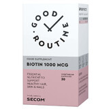 Biotina 1000 mcg Good Routine, 30 capsule vegetali, Secom