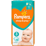 Pannolini Pampers Sleep & Play per bambini, numero 3, 6-10 kg, 58 pz
