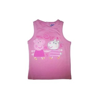 T-shirt maglia maglietta senza manica bimba neonato Peppa Pig rosa 12 m